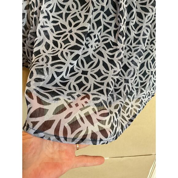 Croft & Barrow Blue Front Pleated Boho/cottage Lined Body Top Sz L - Picture 4 of 6